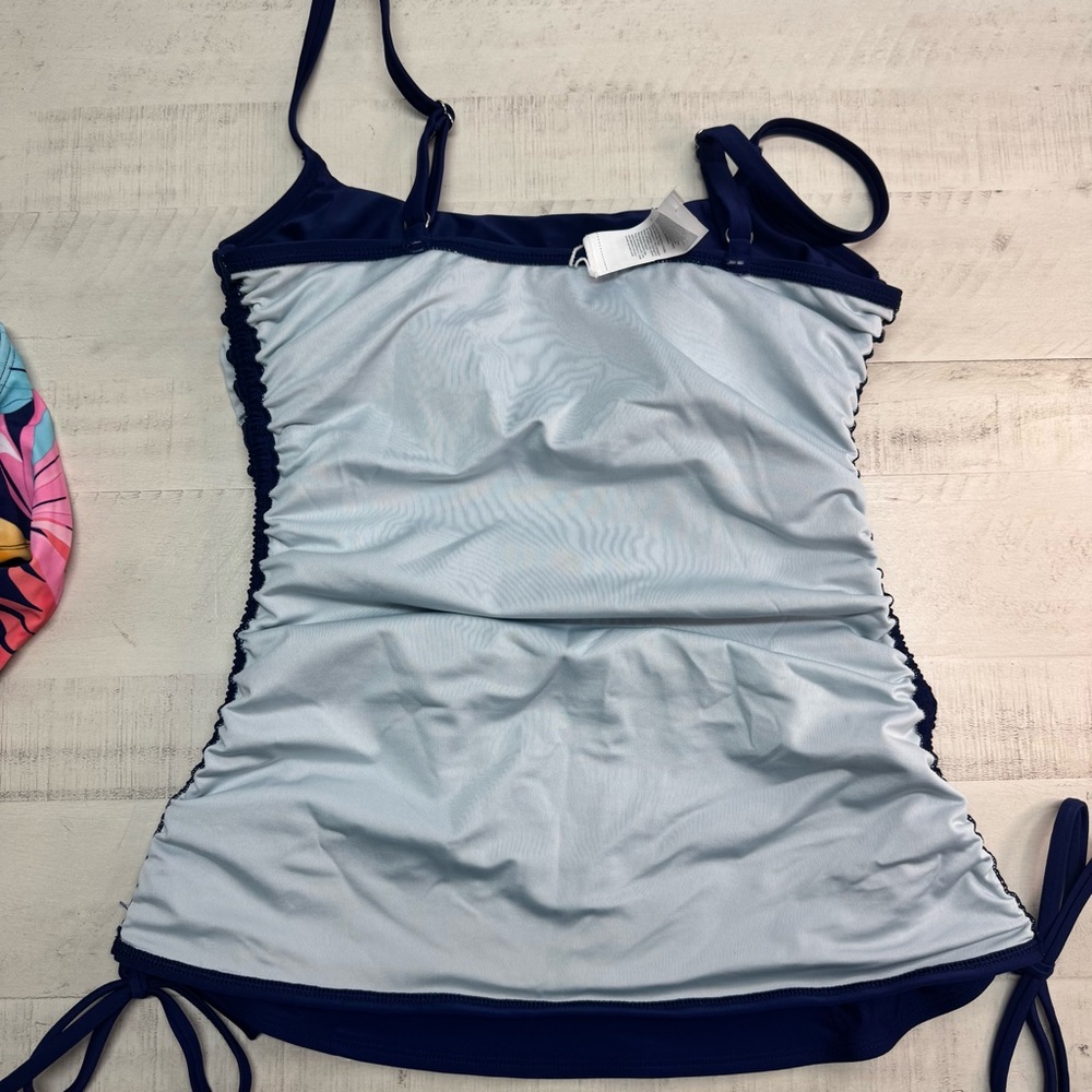 Cupshe Super Bloom Square Neck Tankini Top & Vibrant Plants Retro Bottoms Set - Picture 13 of 14